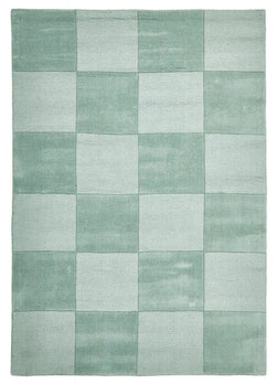 Wool Hand Loomed Rug - Box Seafoam