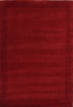 Cut and Loop Pile Rug Red