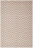 Modern Flatweave Chevron Design Beige Rug