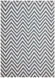 Modern Flatweave Chevron Design Blue Rug