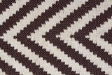 Modern Flatweave Chevron Design Chocolate Rug