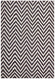 Modern Flatweave Chevron Design Chocolate Rug