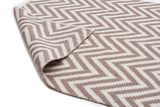 Modern Flatweave Chevron Design Grey Rug