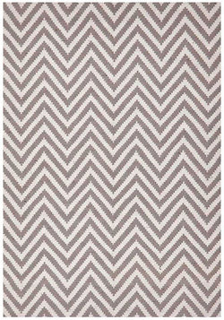 Modern Flatweave Chevron Design Grey Rug