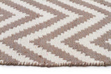 Modern Flatweave Chevron Design Grey Rug