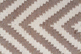 Modern Flatweave Chevron Design Grey Rug