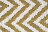 Modern Flatweave Chevron Design Green Rug