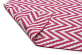 Modern Flatweave Chevron Design Pink Rug