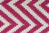 Modern Flatweave Chevron Design Pink Rug