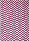 Modern Flatweave Chevron Design Pink Rug