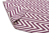 Modern Flatweave Chevron Design Purple Rug