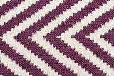 Modern Flatweave Chevron Design Purple Rug