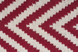 Modern Flatweave Chevron Design Red Rug