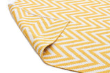 Modern Flatweave Chevron Design Yellow Rug