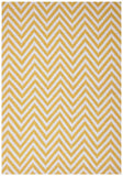 Modern Flatweave Chevron Design Yellow Rug