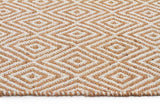 Modern Flatweave Diamond Design Beige Rug