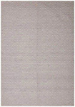 Modern Flatweave Diamond Design Grey Rug