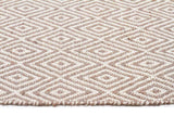 Modern Flatweave Diamond Design Grey Rug