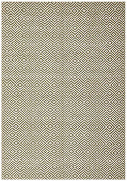 Modern Flatweave Diamond Design Green Rug