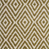 Modern Flatweave Diamond Design Green Rug