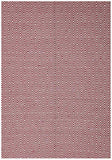 Modern Flatweave Diamond Design Red Rug