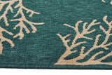 Coral Reef Turquoise Outdoor Rug