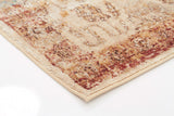 Tuskany Stunning Designer Rug Ivory Rust