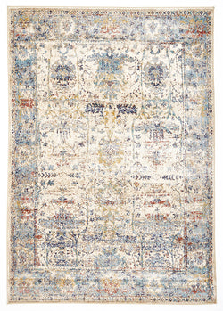 Sanremo Stunning Designer Rug Ivory Blue