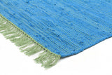 Mina Stunning Cotton Rug Blue