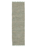 Bondi Leather and Jute Rug Aqua