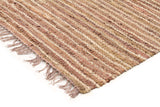 Bondi Leather and Jute Rug Brown