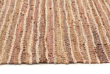 Bondi Leather and Jute Rug Brown