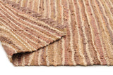 Bondi Leather and Jute Rug Brown