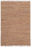 Bondi Leather and Jute Rug Brown