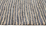 Bondi Leather and Jute Rug Grey