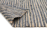 Bondi Leather and Jute Rug Grey