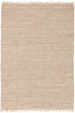 Bondi Leather and Jute Rug Nude Pink