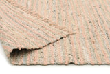 Bondi Leather and Jute Rug Nude Pink