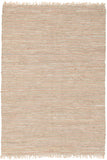 Bondi Leather and Jute Rug Nude Pink