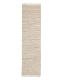 Bondi Leather and Jute Rug White