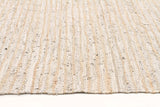 Bondi Leather and Jute Rug White