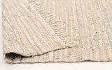 Bondi Leather and Jute Rug White