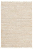 Bondi Leather and Jute Rug White