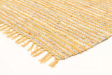 Bondi Leather and Jute Rug Yellow