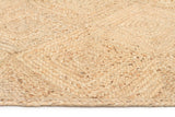 Round Jute Natural Rug Charcoal