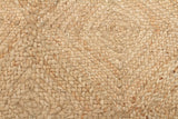 Round Jute Natural Rug Charcoal