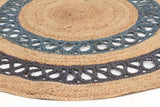 Hula Stunning Jute Rug Blue