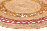 Hula Stunning Jute Rug Pink