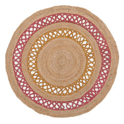 Hula Stunning Jute Rug Pink