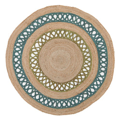 Hula Stunning Jute Rug Turquoise